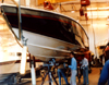 KISS-COTE being applied to a boat hull